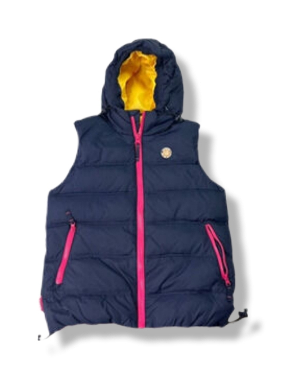 Superdry Japan Women's Navy Blue Puffer Zipper Front Vest